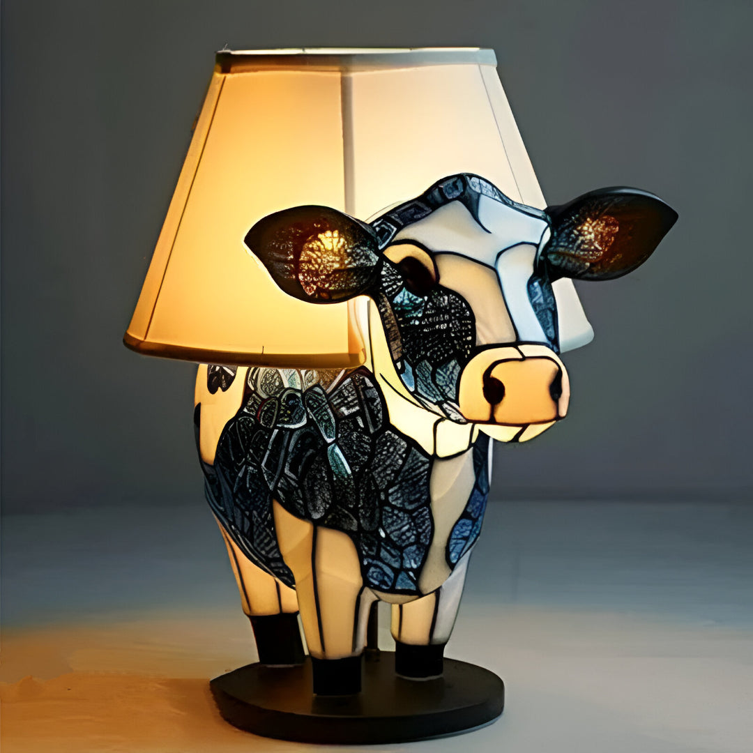 Enchanted Holstein Cow Lamp