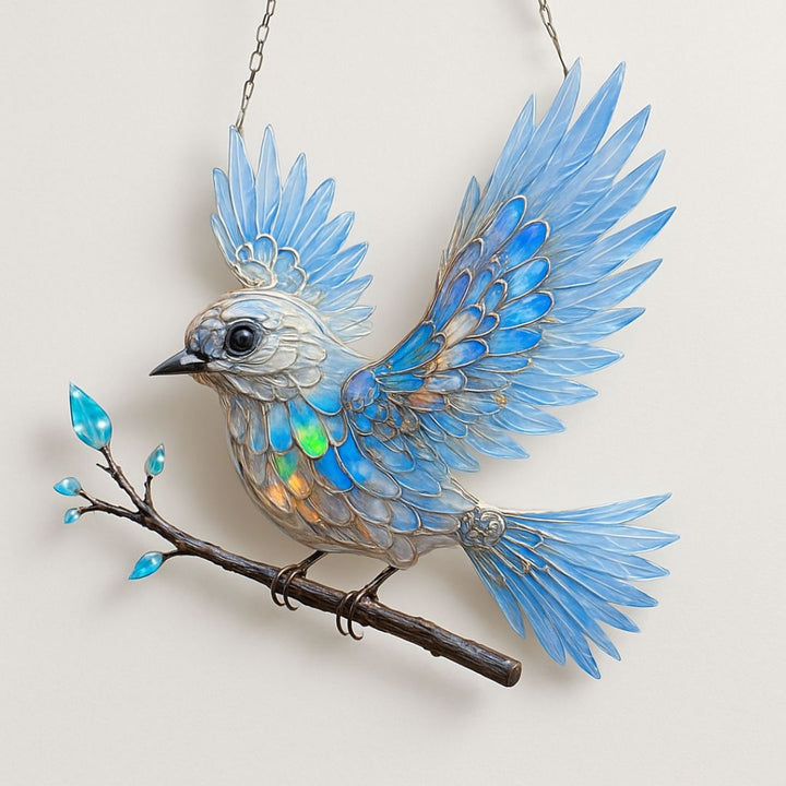 Blue Bird Spirit Lamp A Handcrafted Moment of Glow for Your Home
