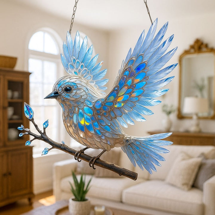 Blue Bird Spirit Lamp A Handcrafted Moment of Glow for Your Home