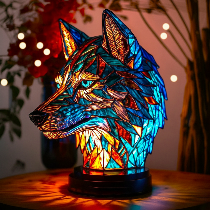 Bo the Enchanted Wolf Lamp