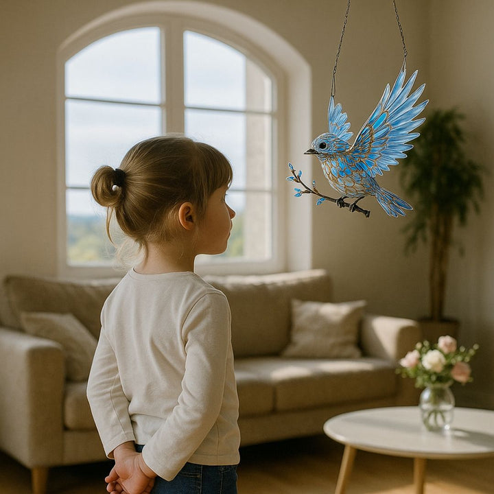 Blue Bird Spirit Lamp A Handcrafted Moment of Glow for Your Home