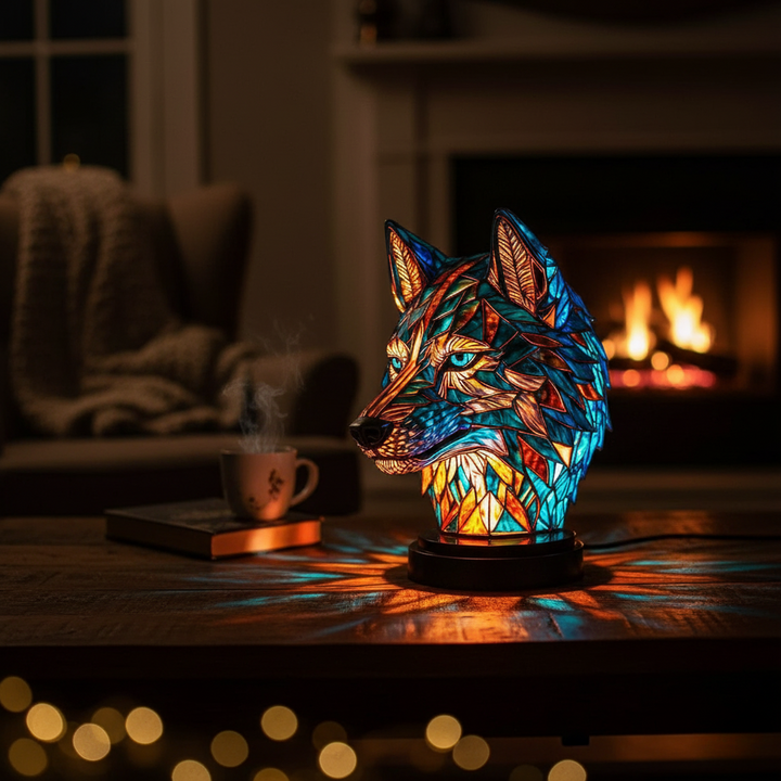 Bo the Enchanted Wolf Lamp