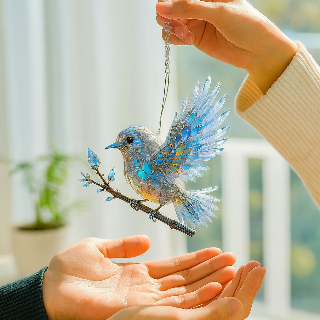 Blue Bird Spirit Lamp A Handcrafted Moment of Glow for Your Home