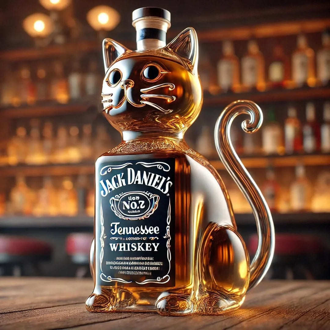 Cat Whiskey Bottle