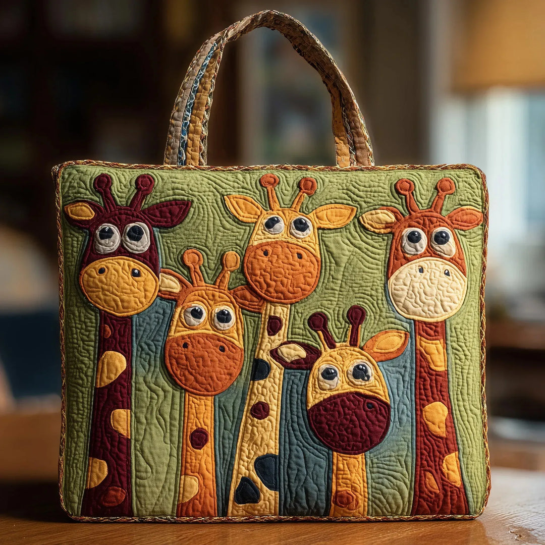 Giraffe Tower Quilted Handbag