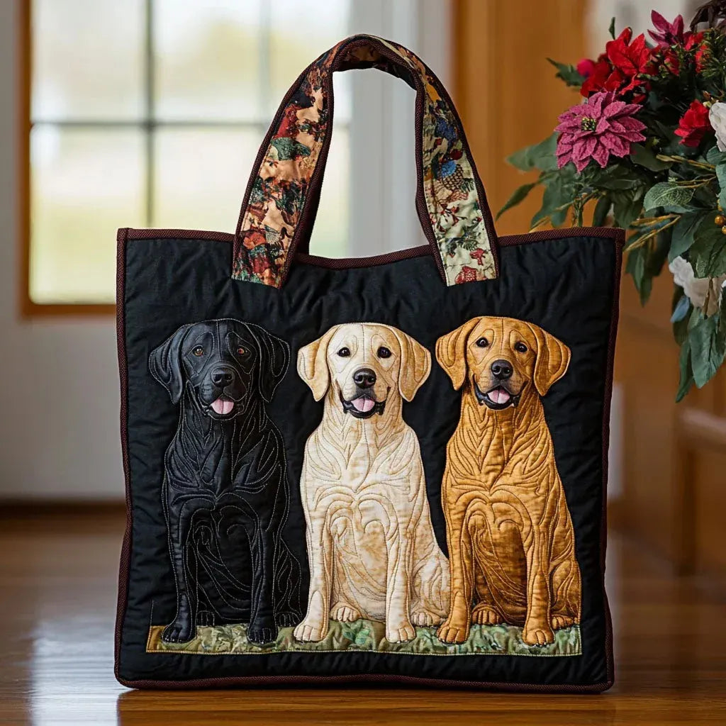 Handmade Three Labradors Handbag