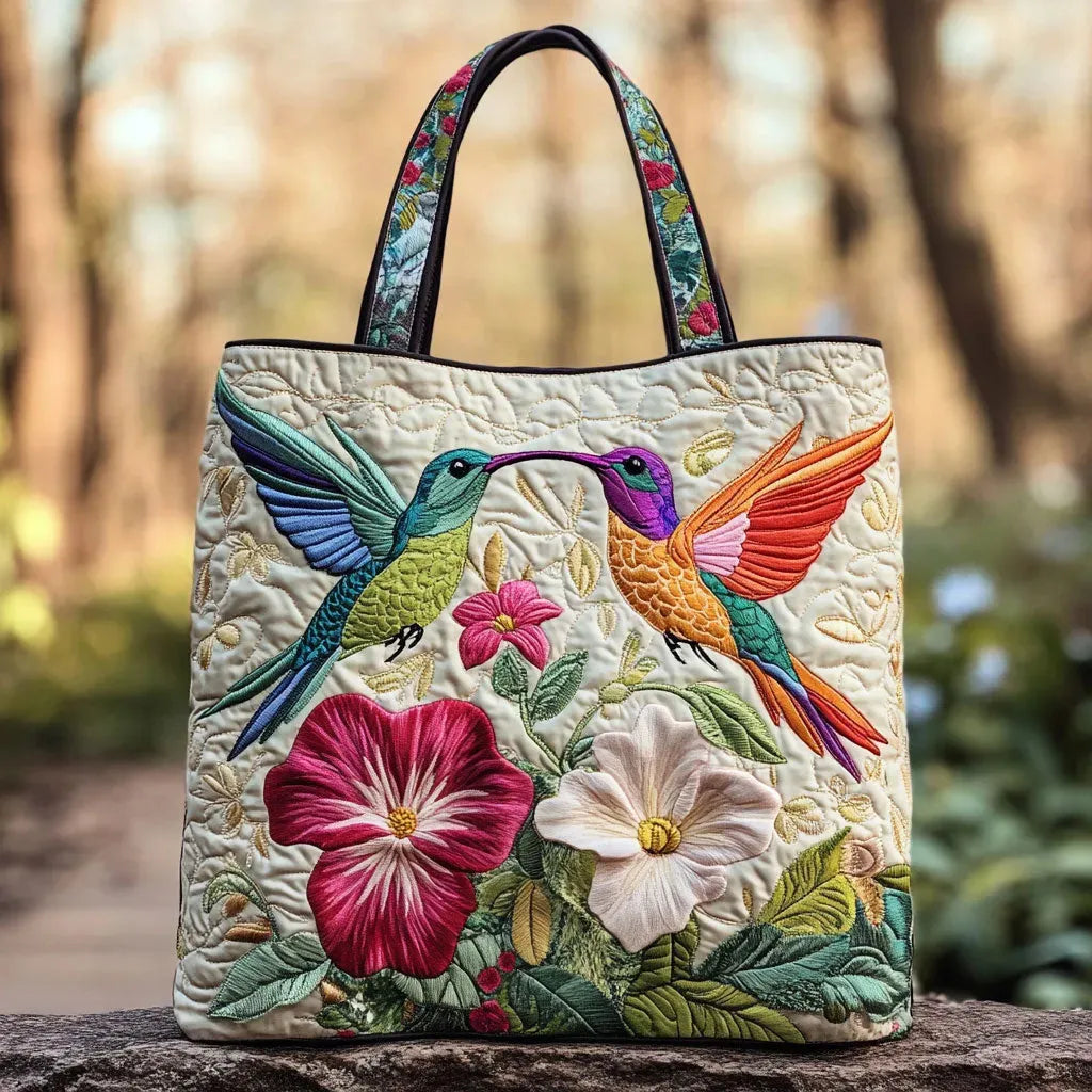 Pure Hummingbird Quilted Handbag