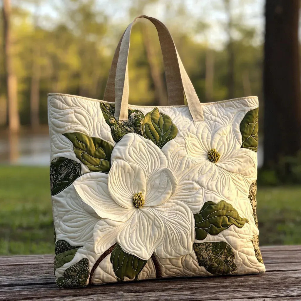 Elegant Flowers Quilted Handbag