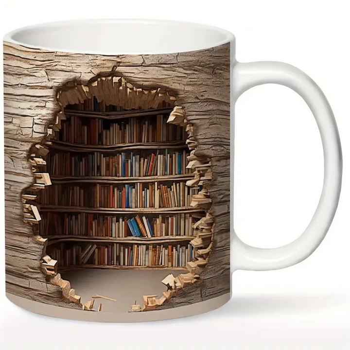 Enchanting Library Mug with Heat Activation