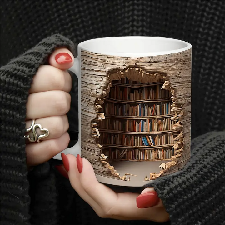 Enchanting Library Mug with Heat Activation