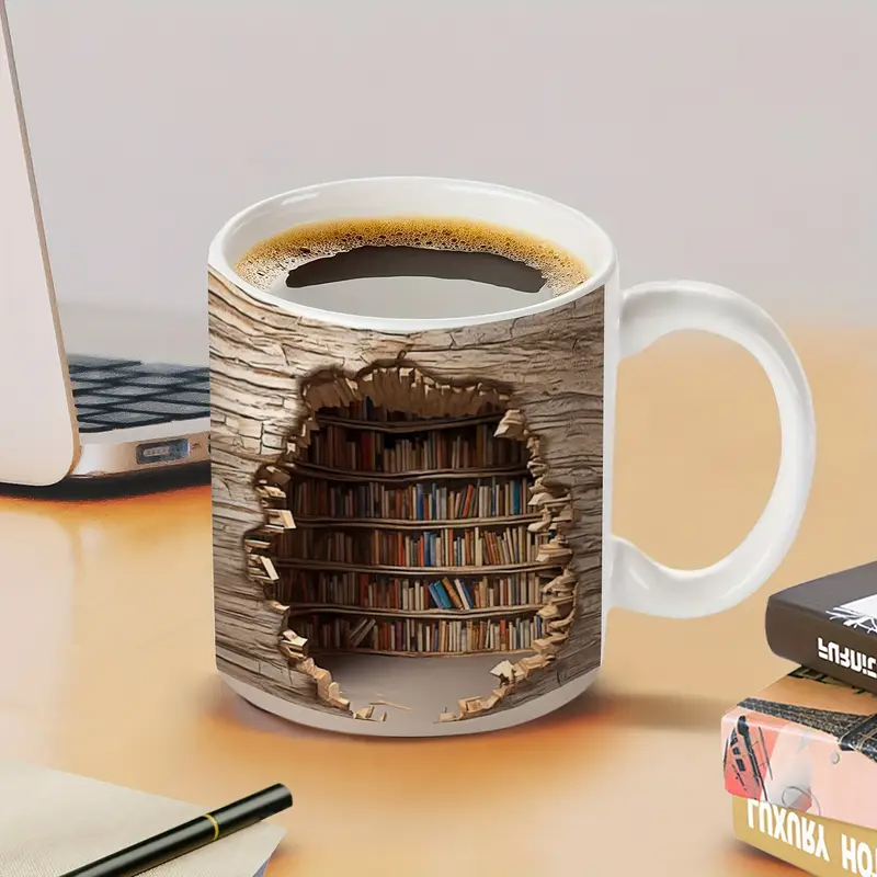 Enchanting Library Mug with Heat Activation