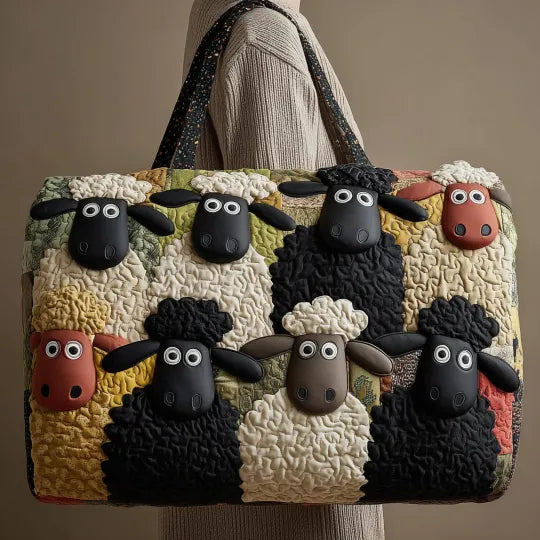 Cool Sheep Quilted Travel Bag
