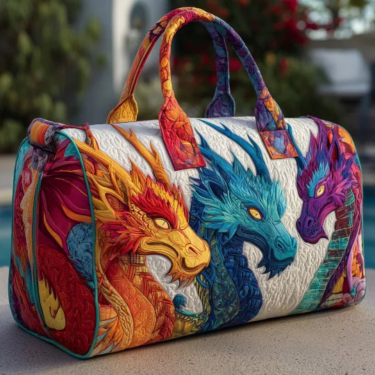 Dragon Quilted Travel Bag