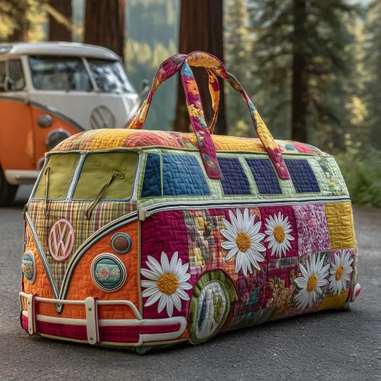 Floral Path Quilted Travel Bag