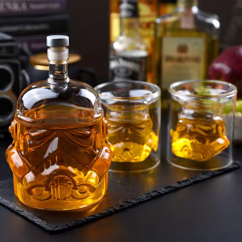 Whiskey Bottle and Glass Set
