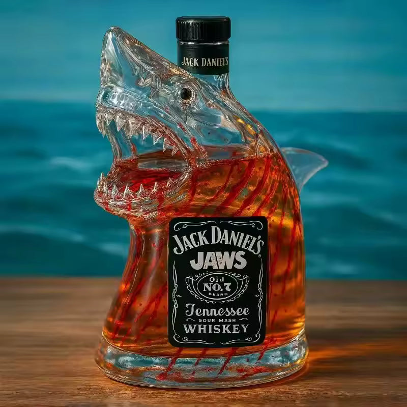 Shark Head Whiskey Bottle