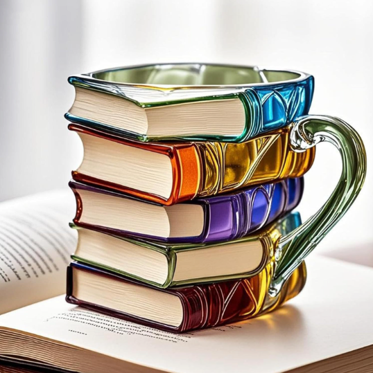 Handmade 3D Aurora Book Mug
