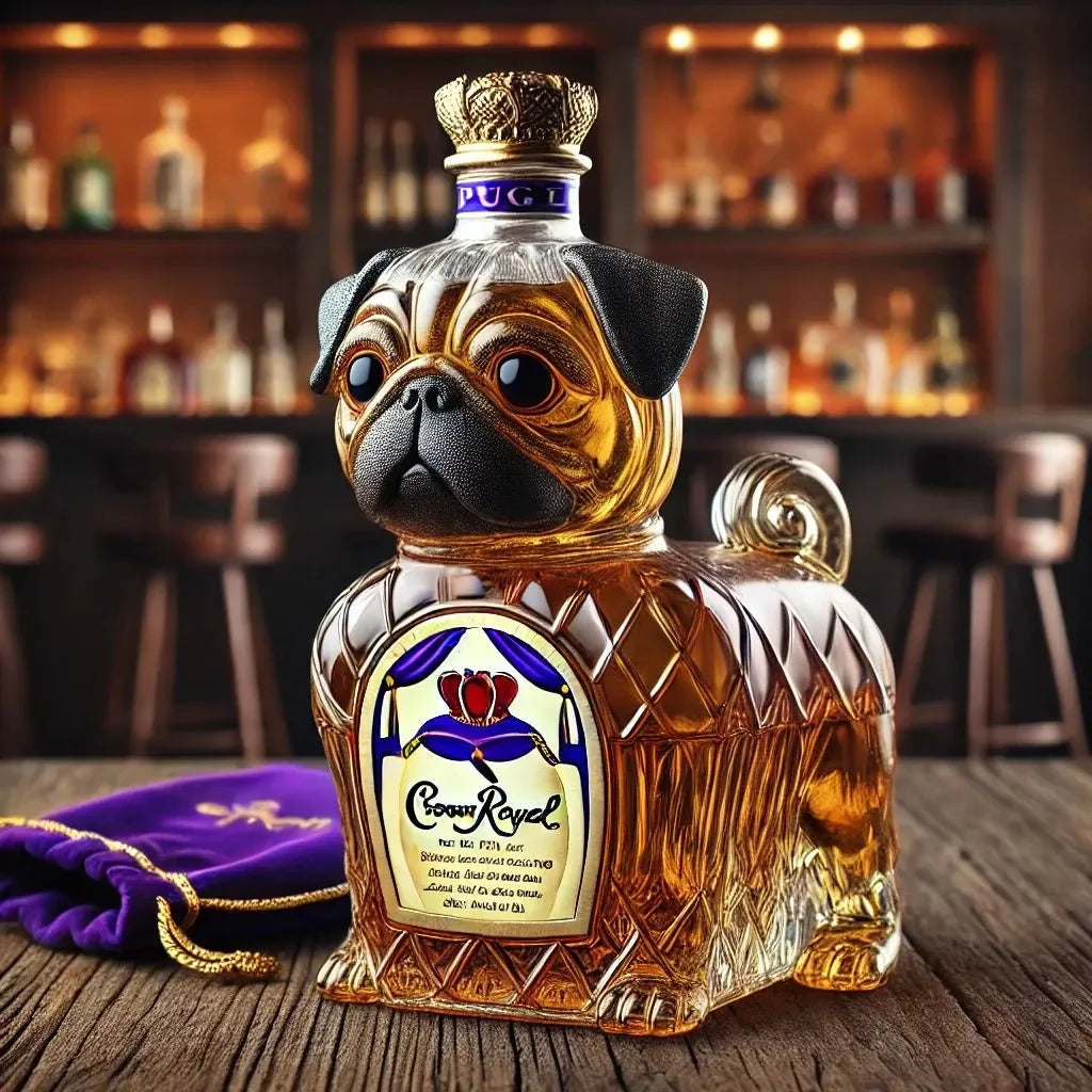 French Bulldog Whiskey Bottle